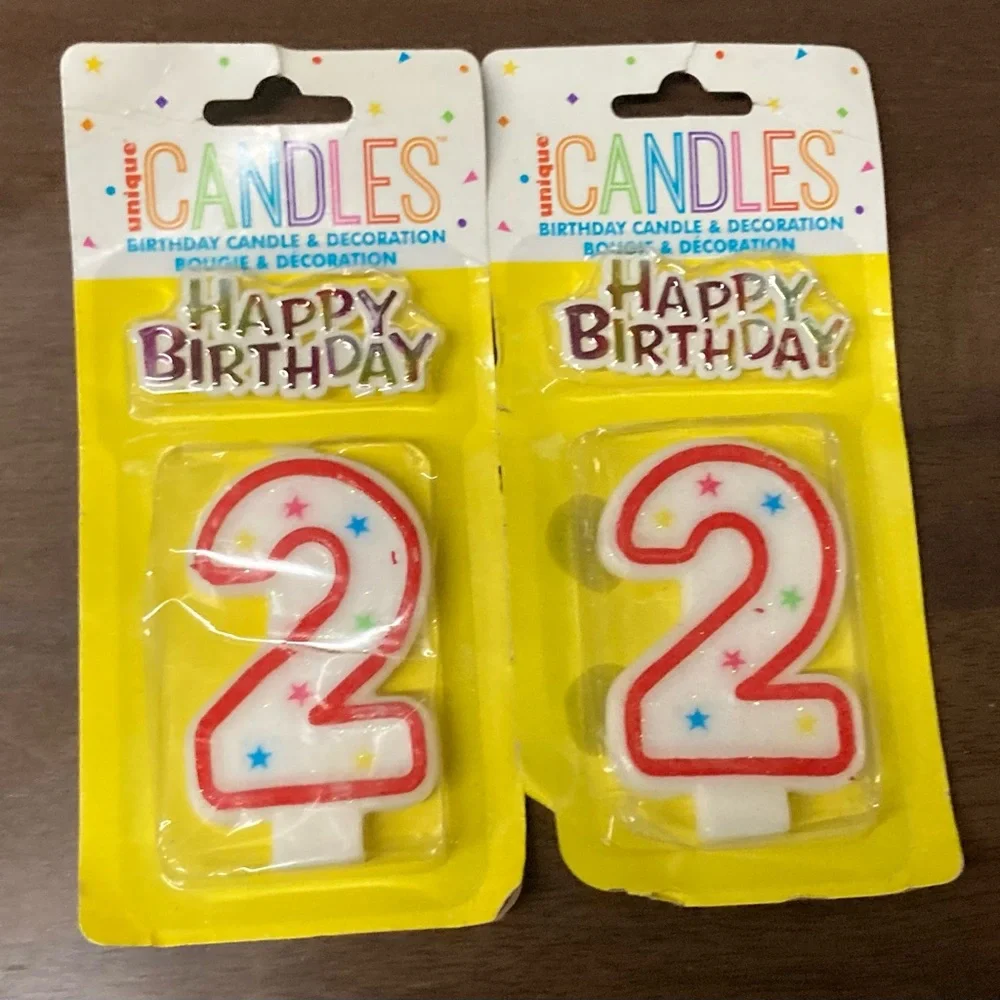 Unique Spectrum Red and White Cake Candles for Celebrations